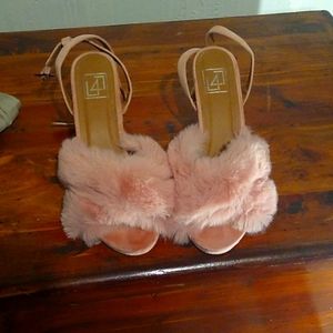 High heals pink fur